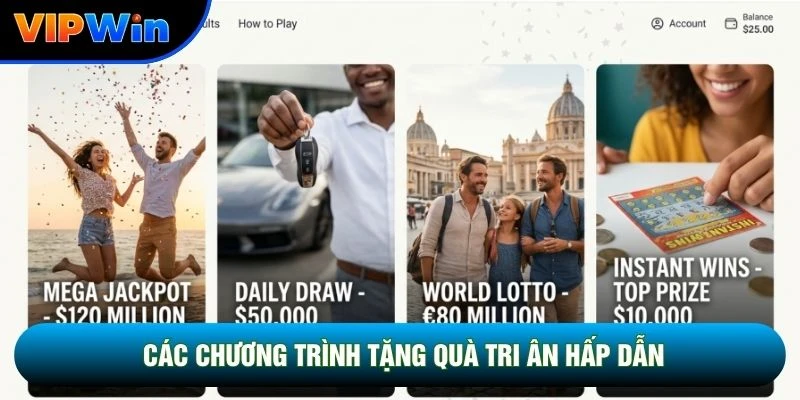 Các chương trình tặng quà tri ân hấp dẫn