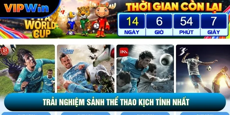 Sảnh thể thao kịch tính tại Vipwin